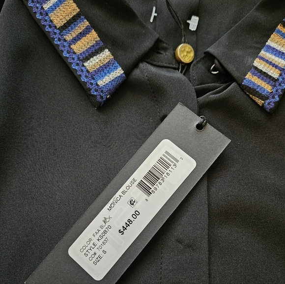 New Women's Kobi Halperin Long Sleeve Designer Blouse Size S. - Picture 13 of 15